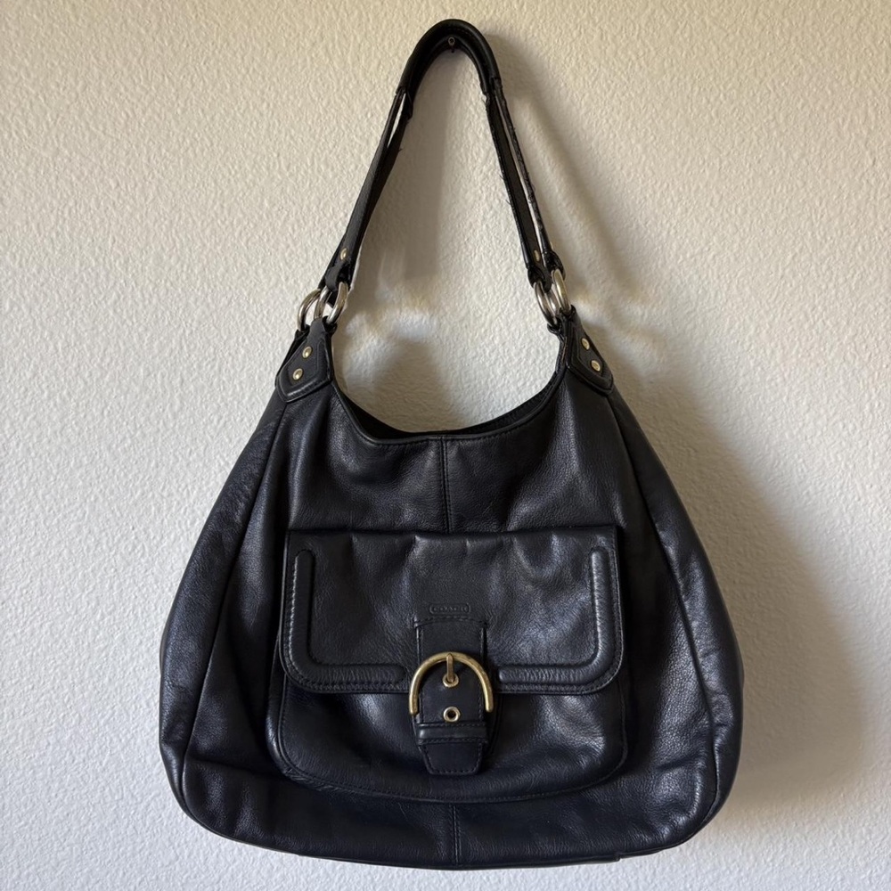Black Leather Shoulder Bag